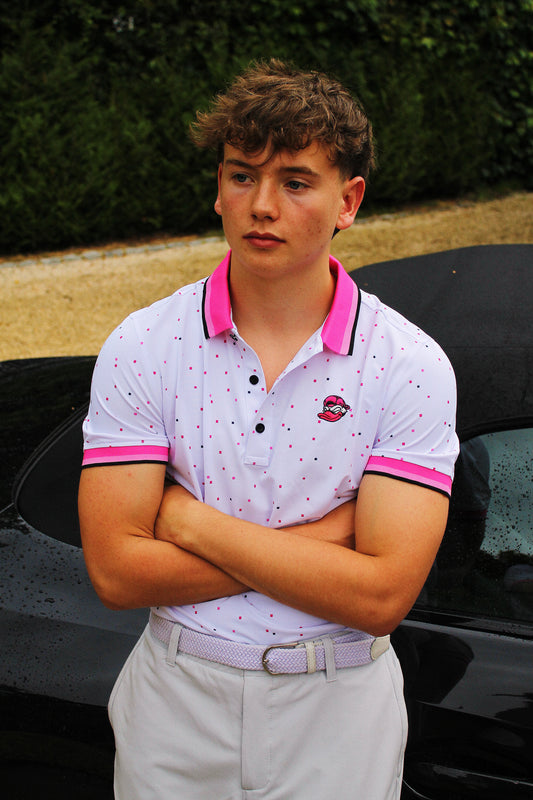 TCD X Flamingo Pique Stretch Polo